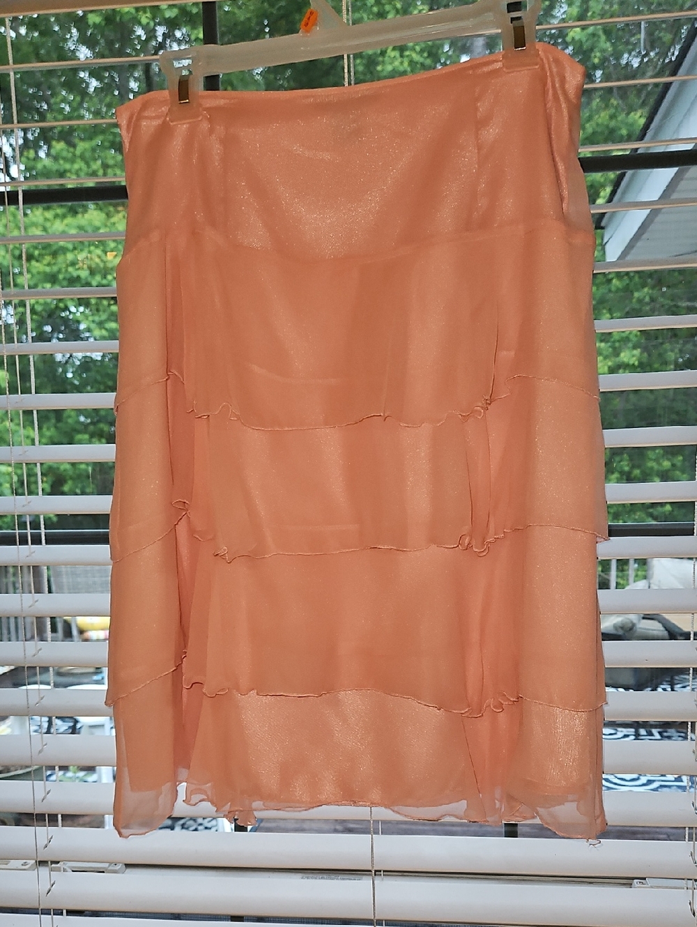 100% Silk Peachy Pink Skirt